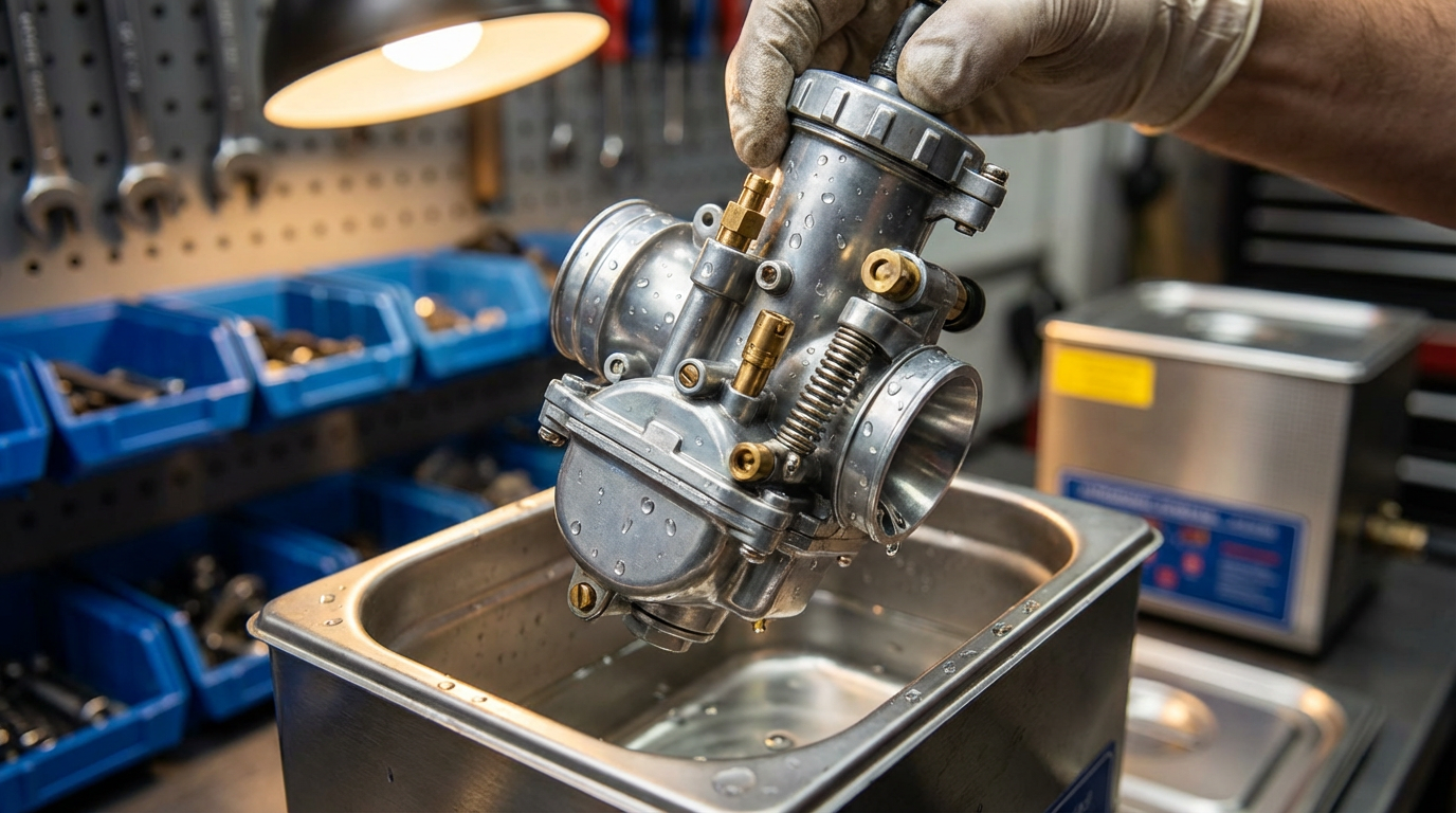 Ultrasonic Cleaning - Specialist motorcycle service in Hampshire